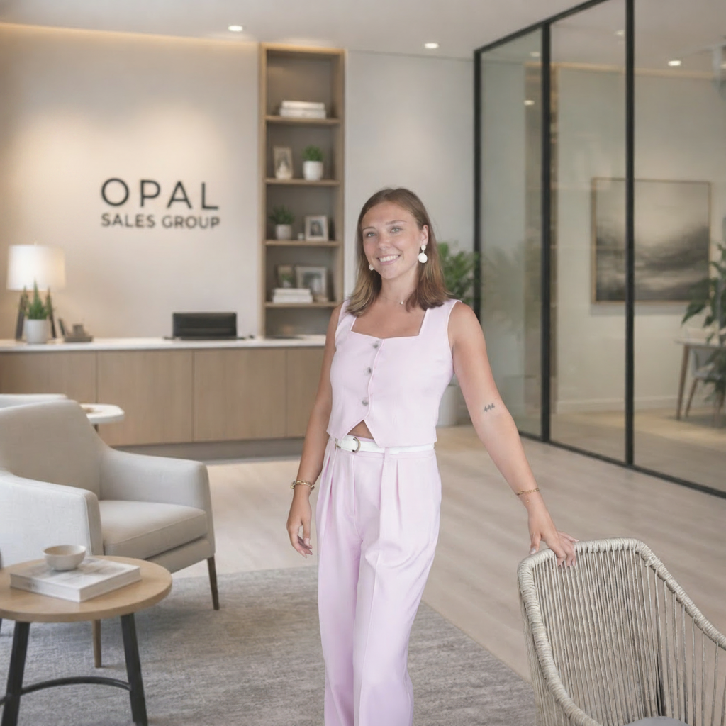 Opal Sales Group insurance agent standing in a studio